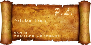 Polster Luca névjegykártya